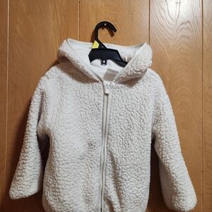 GAP Cream Sherpa Zip Hoodie